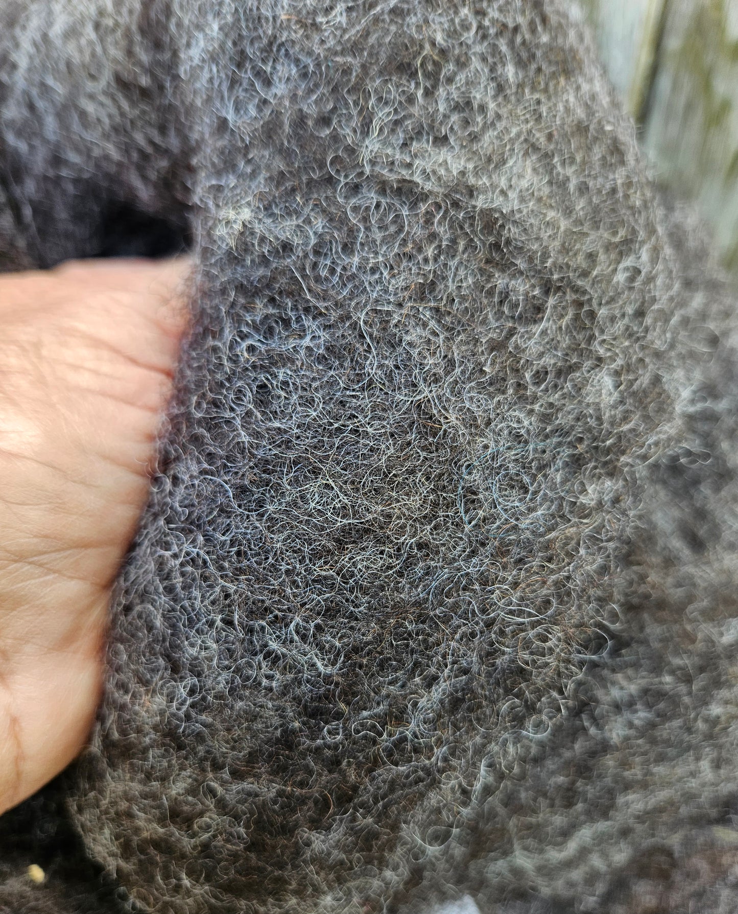 Roving NC Dark RHL-25 Iron Gray 100% Romney - 8 ounce