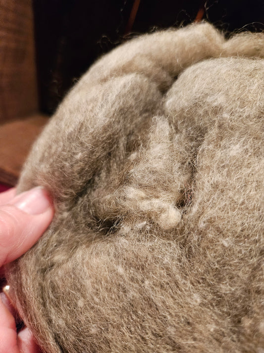 Farm Raised Romney Sheep Wool and Angora blended 70/30 Sea Foam Green Very Soft Handspinner Ready