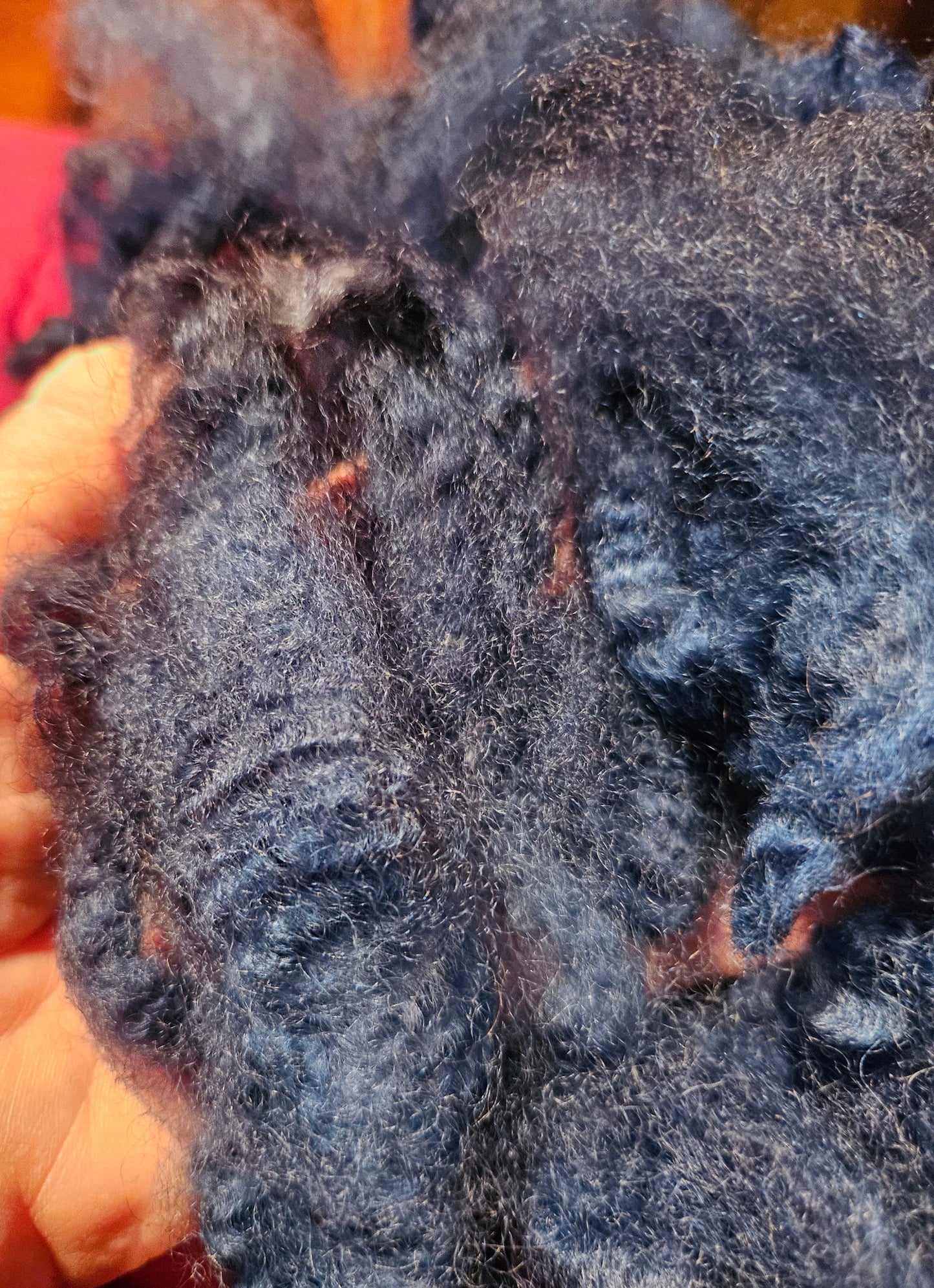 Locks LIB-28 Dyed Romney Royal Blue- 4 ounces