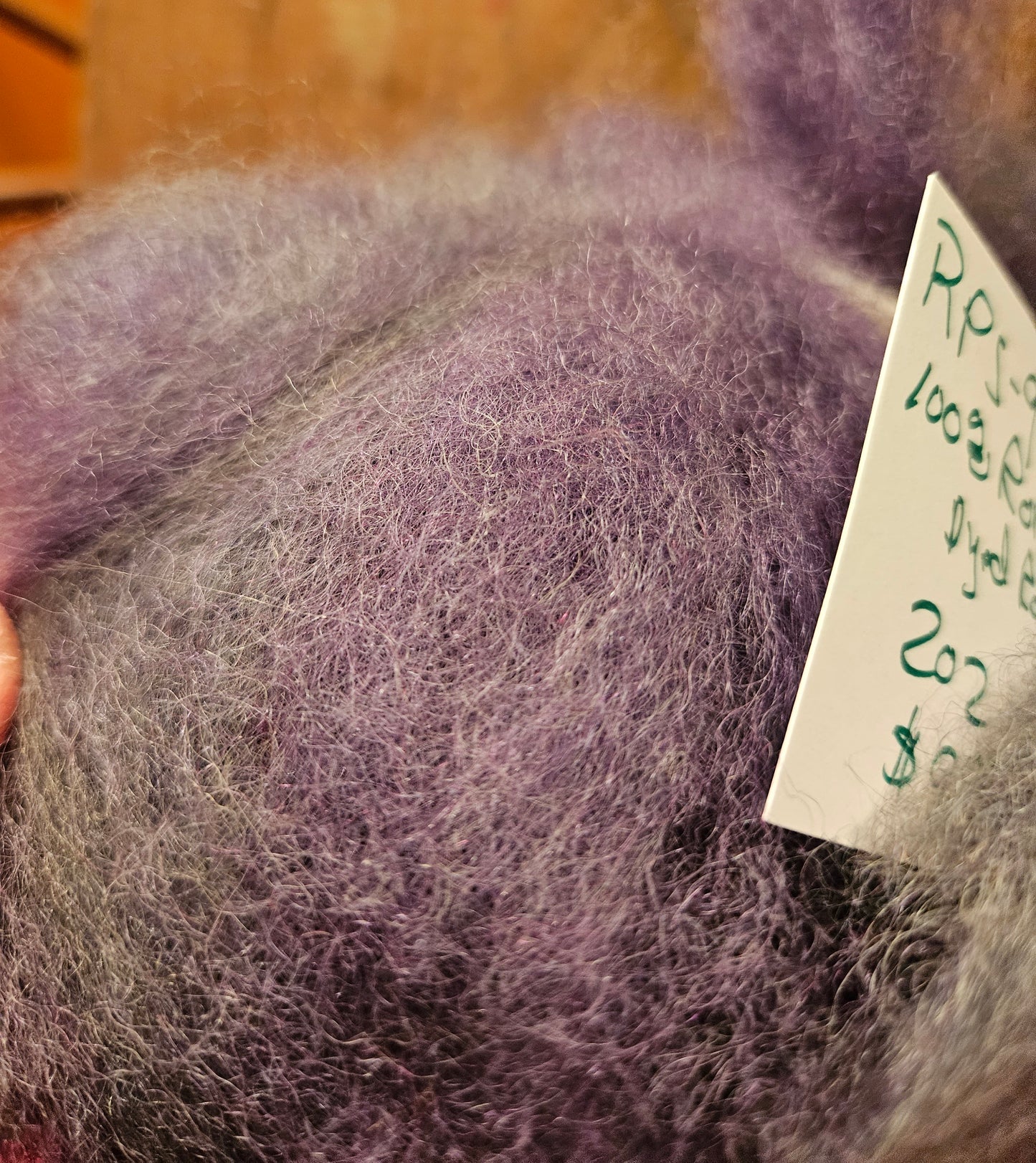 Roving RPS-9 Steel Blue/ Violet Swirl 100% Romney 2 ounces