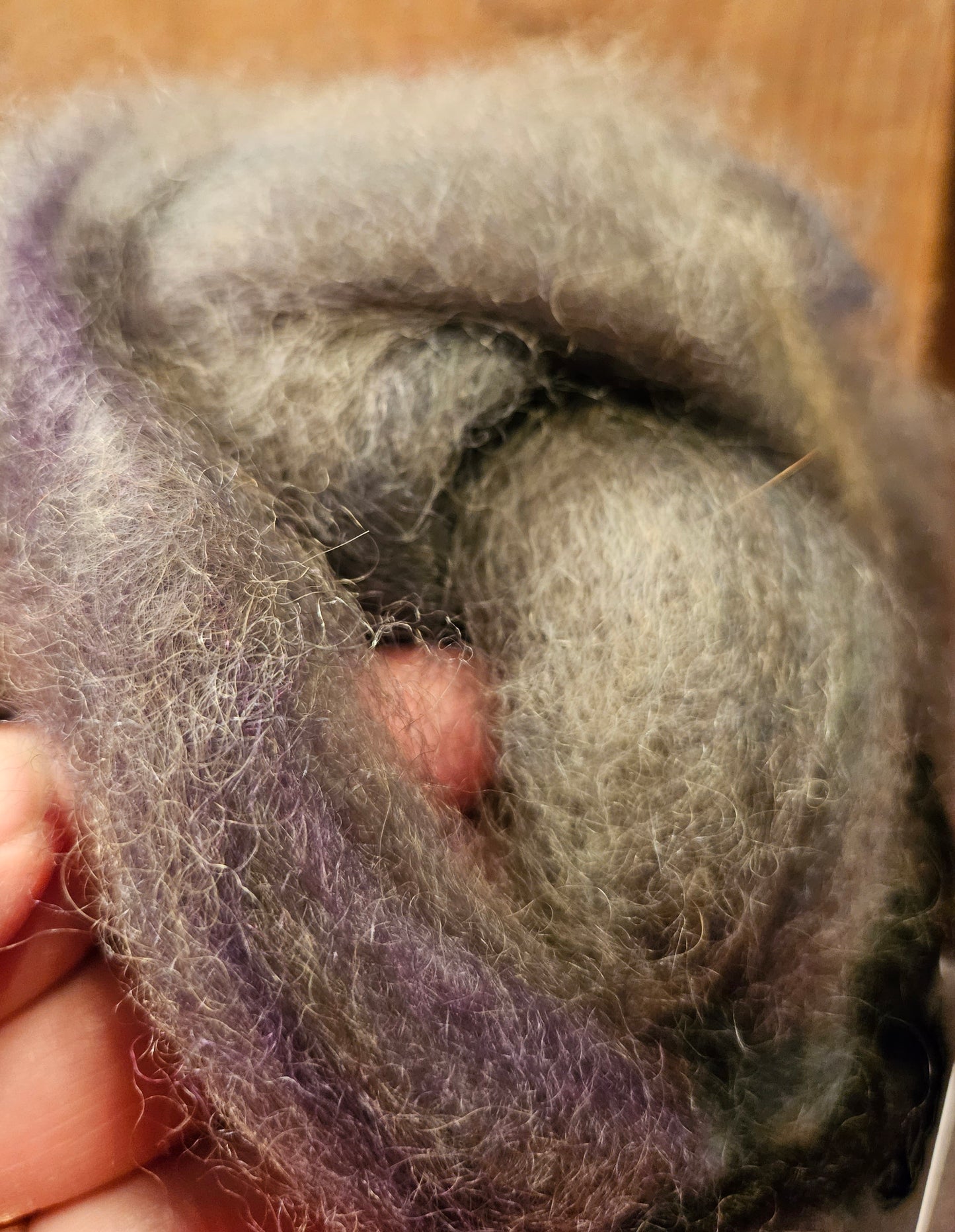 Roving RFS-15 Sea Green/Blue/ Violet Swirl 100% Romney 3.4 ounces