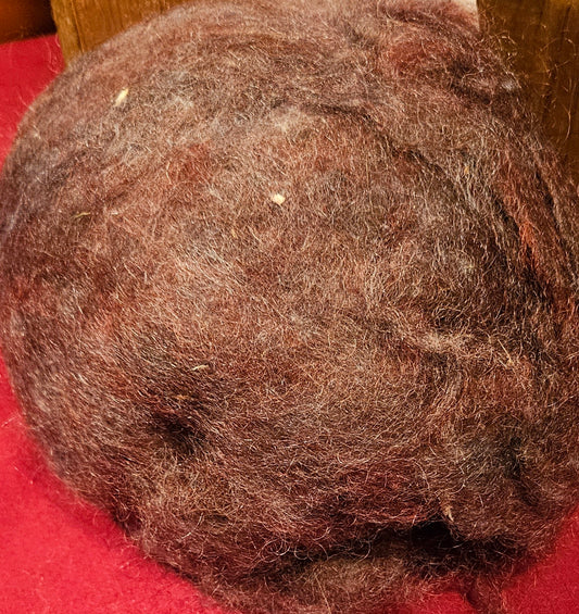 Roving Blends LKK-10 70% Romney 30% Kid Mohair Violet Blue 2.5 ounces
