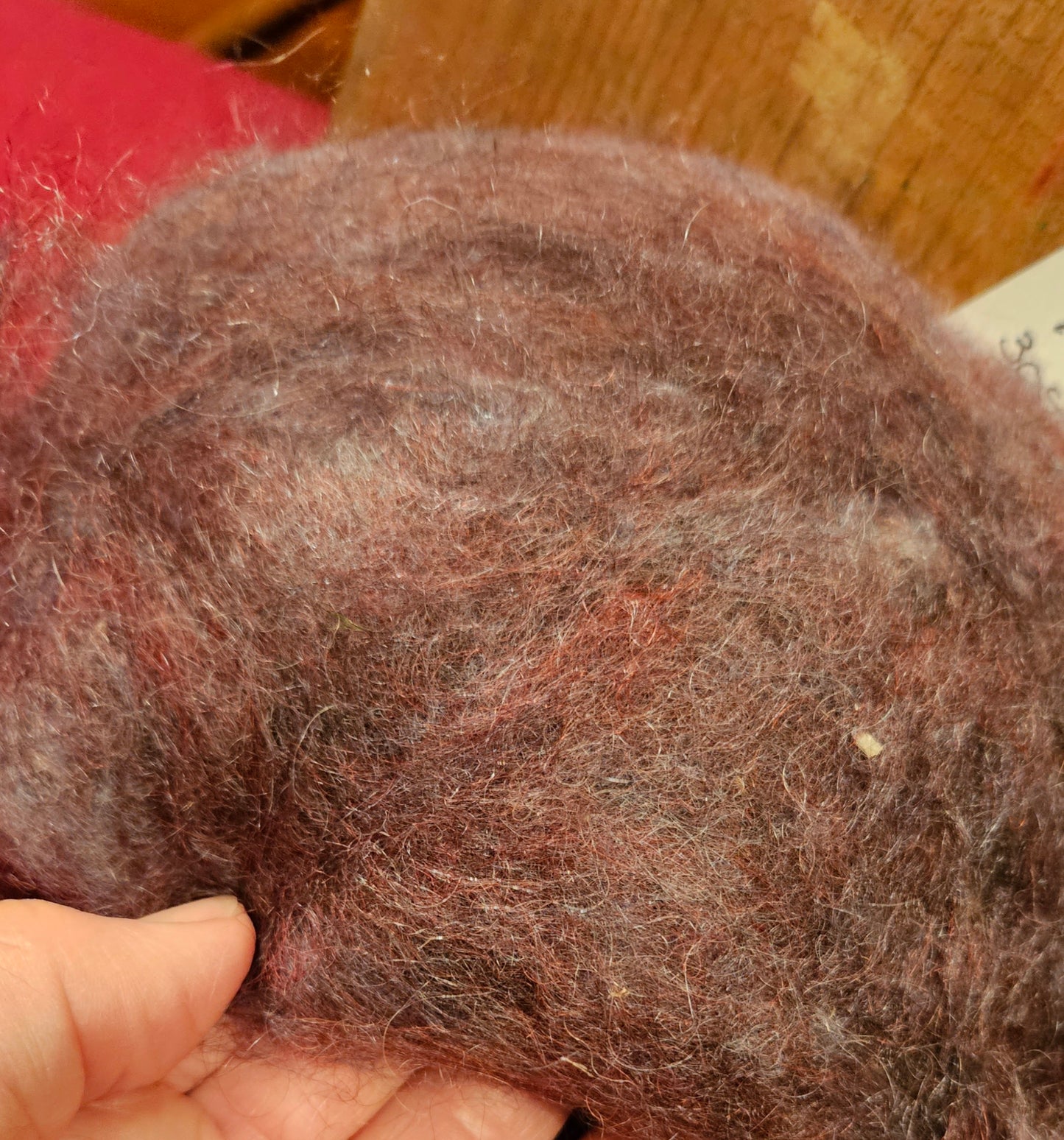 Roving Blends LKK-10 70% Romney 30% Kid Mohair Violet Blue 2.5 ounces
