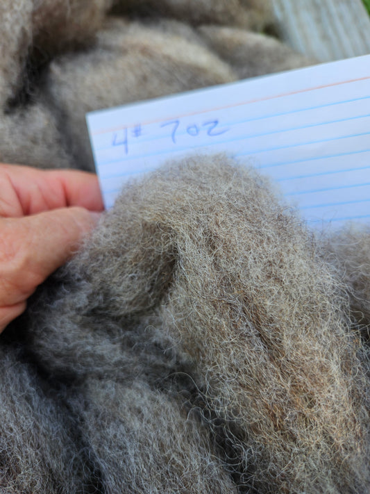 Roving Natural Silver RRS-25 100% Romney 8ounce