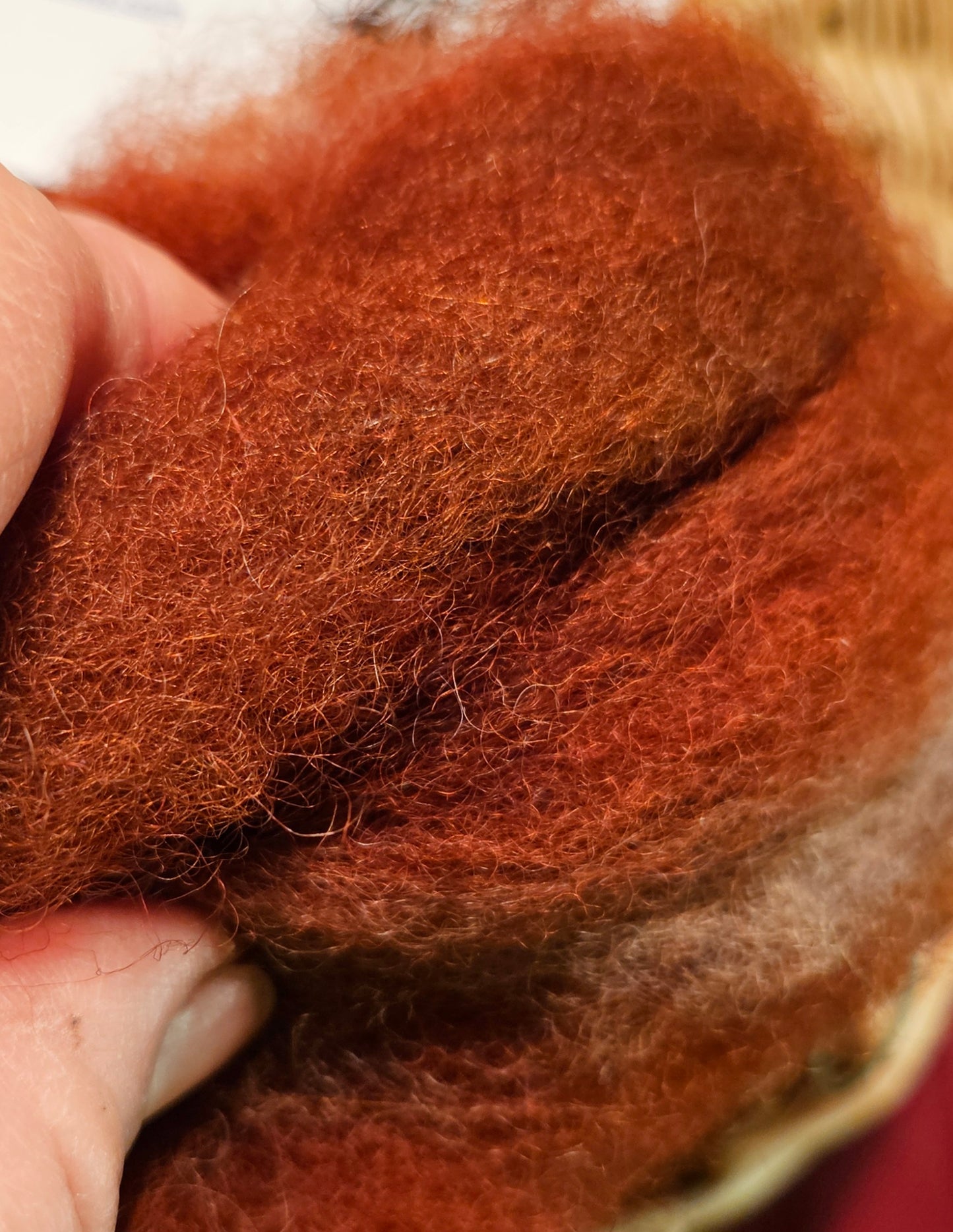 BRoving Rust 100% Romney lamb RRL3- 0.6oz