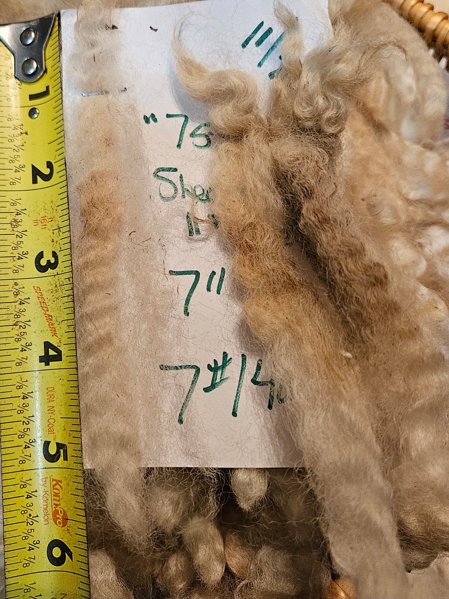 Raw Romney White Fleece 3L 754