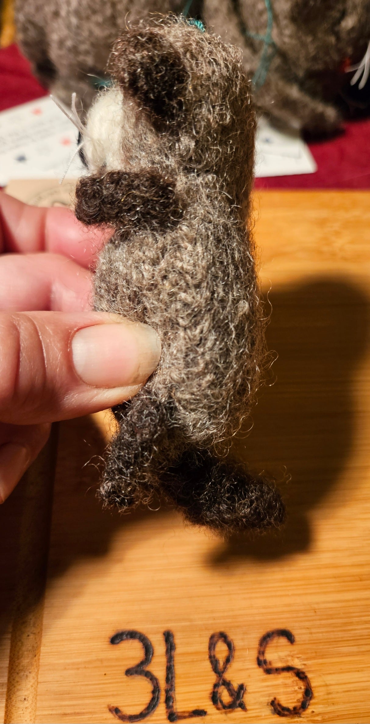 Otter Ornament Felted Knit of 3LSWool Yarn