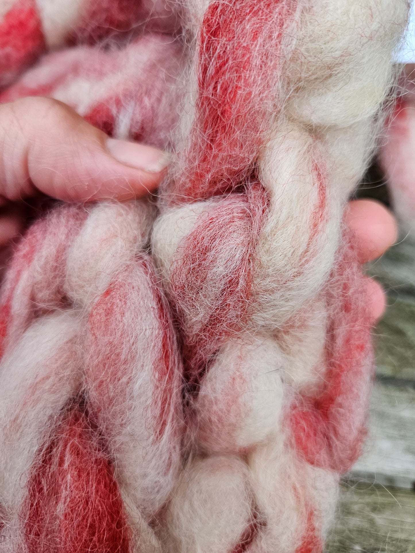 Roving NCD 21 Tulips in Snow 100% Romney -4.5 ounces