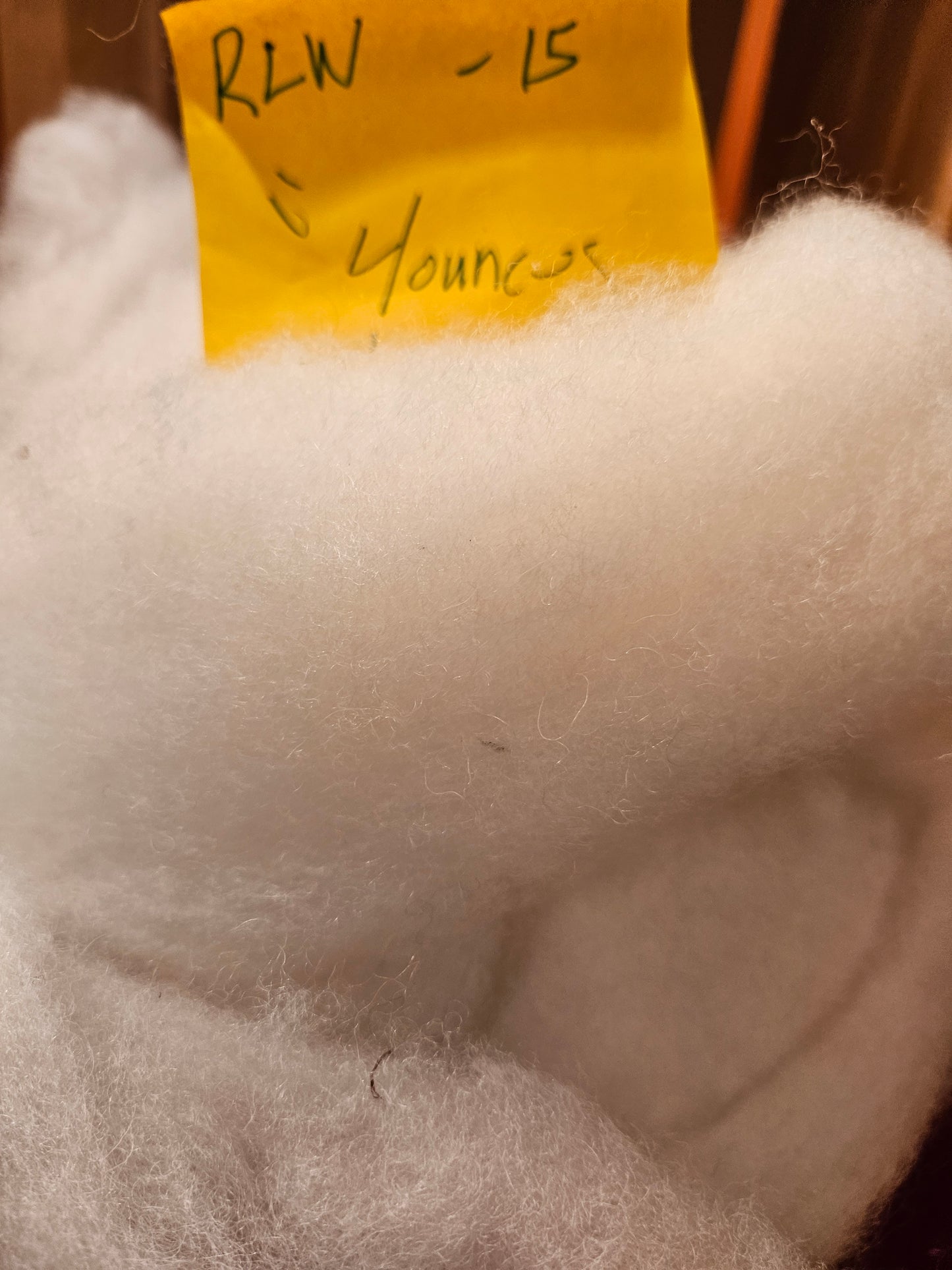 Romney White 3LS Lamb Roving soft and lustrous