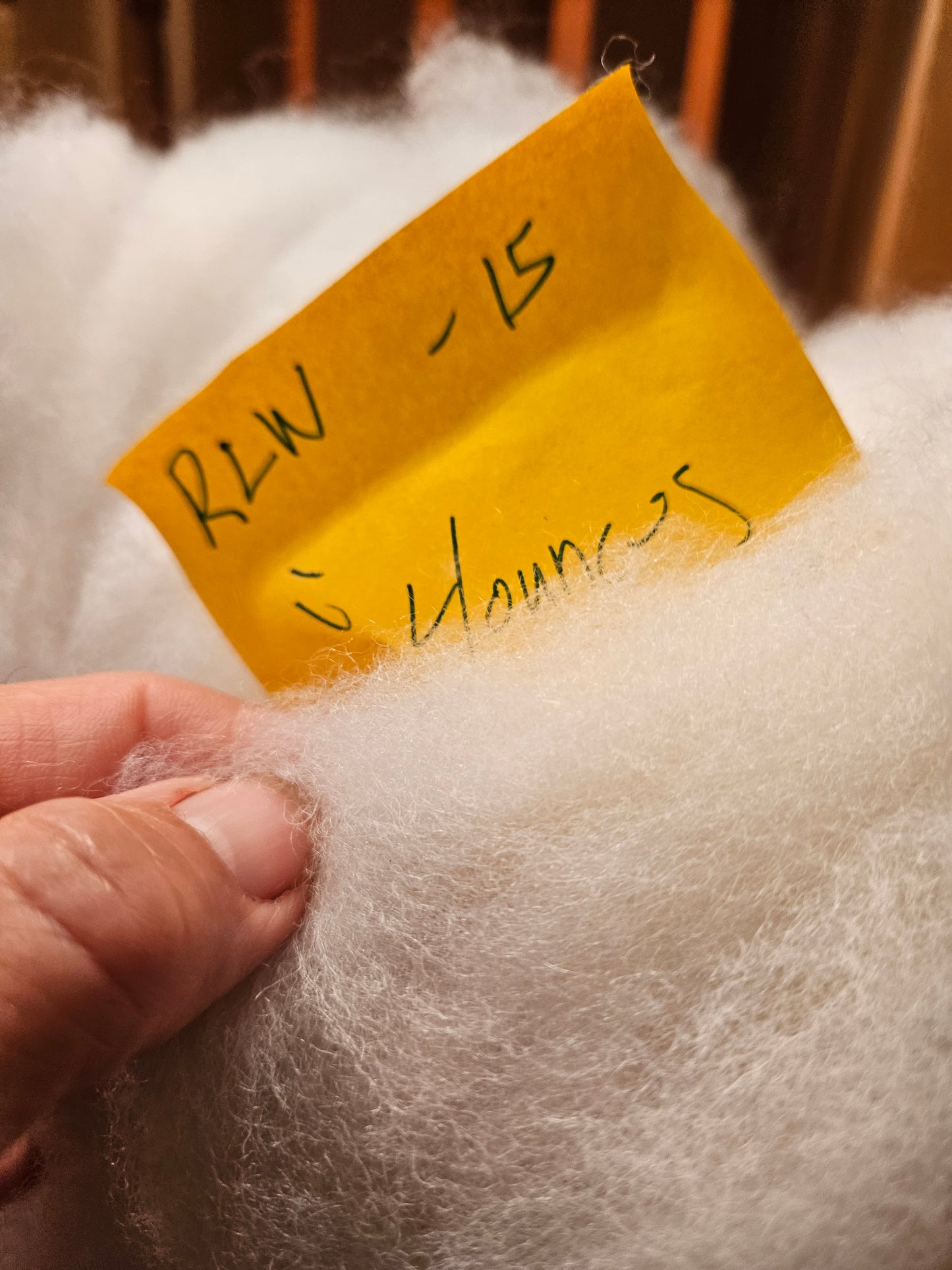 Romney White 3LS Lamb Roving soft and lustrous