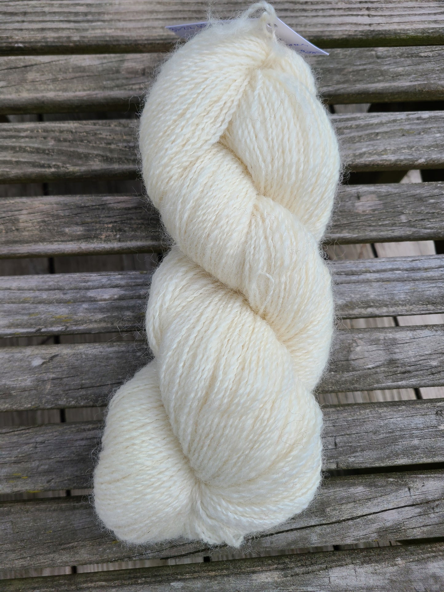 Yarn 3L-22 White Romney Sportsweight 2-ply Yarn