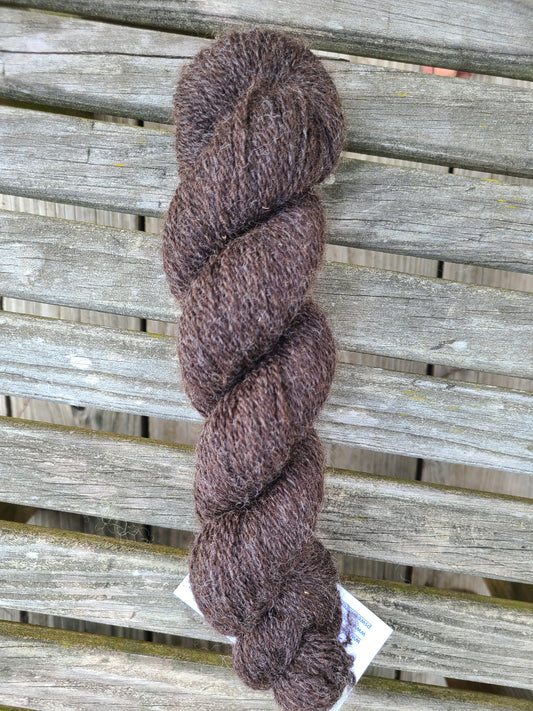 YARN DC- Dark Chocolate 3L Romney 2-ply Sportsweight yarn