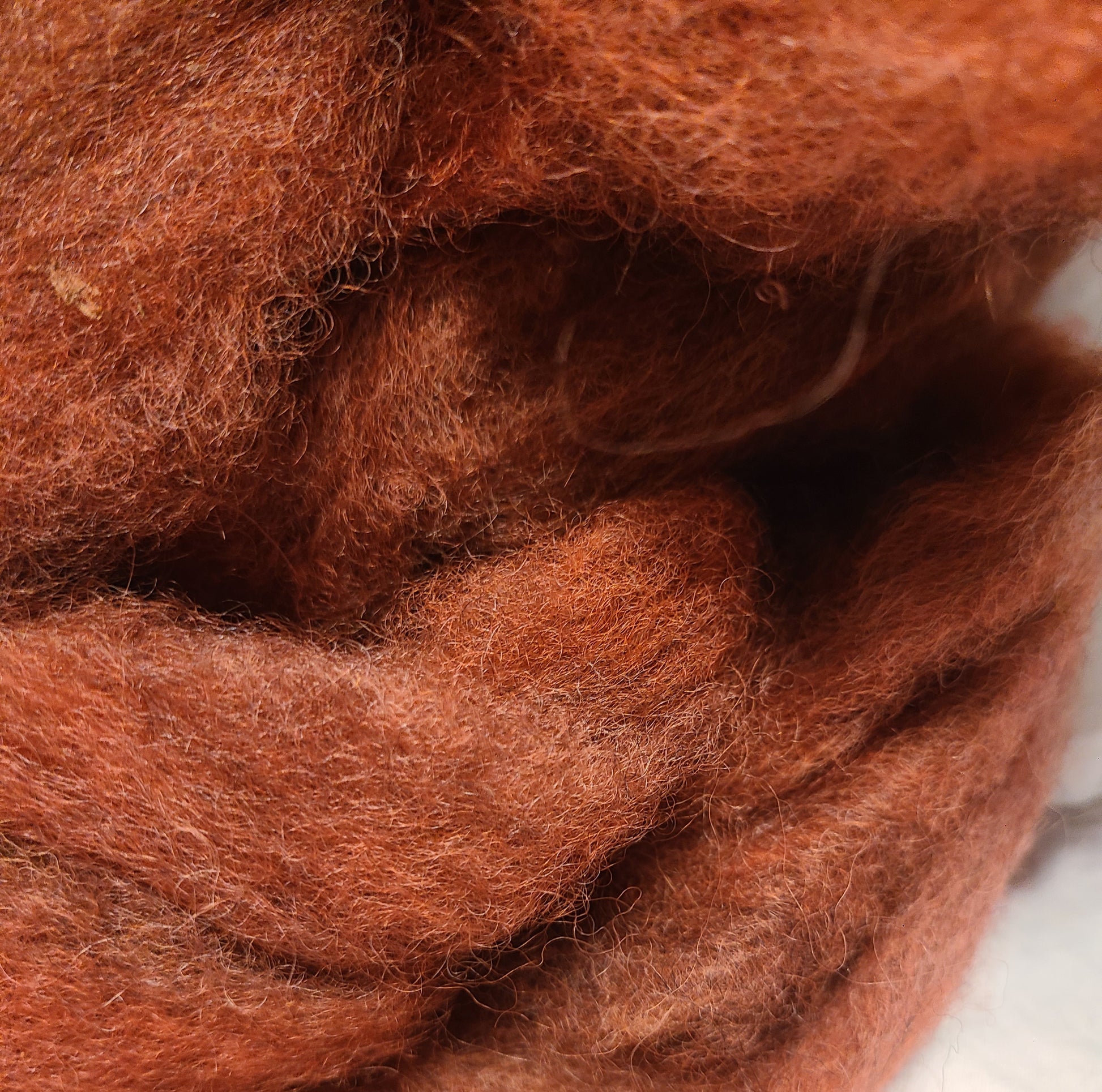 Ruby red Romney Roving