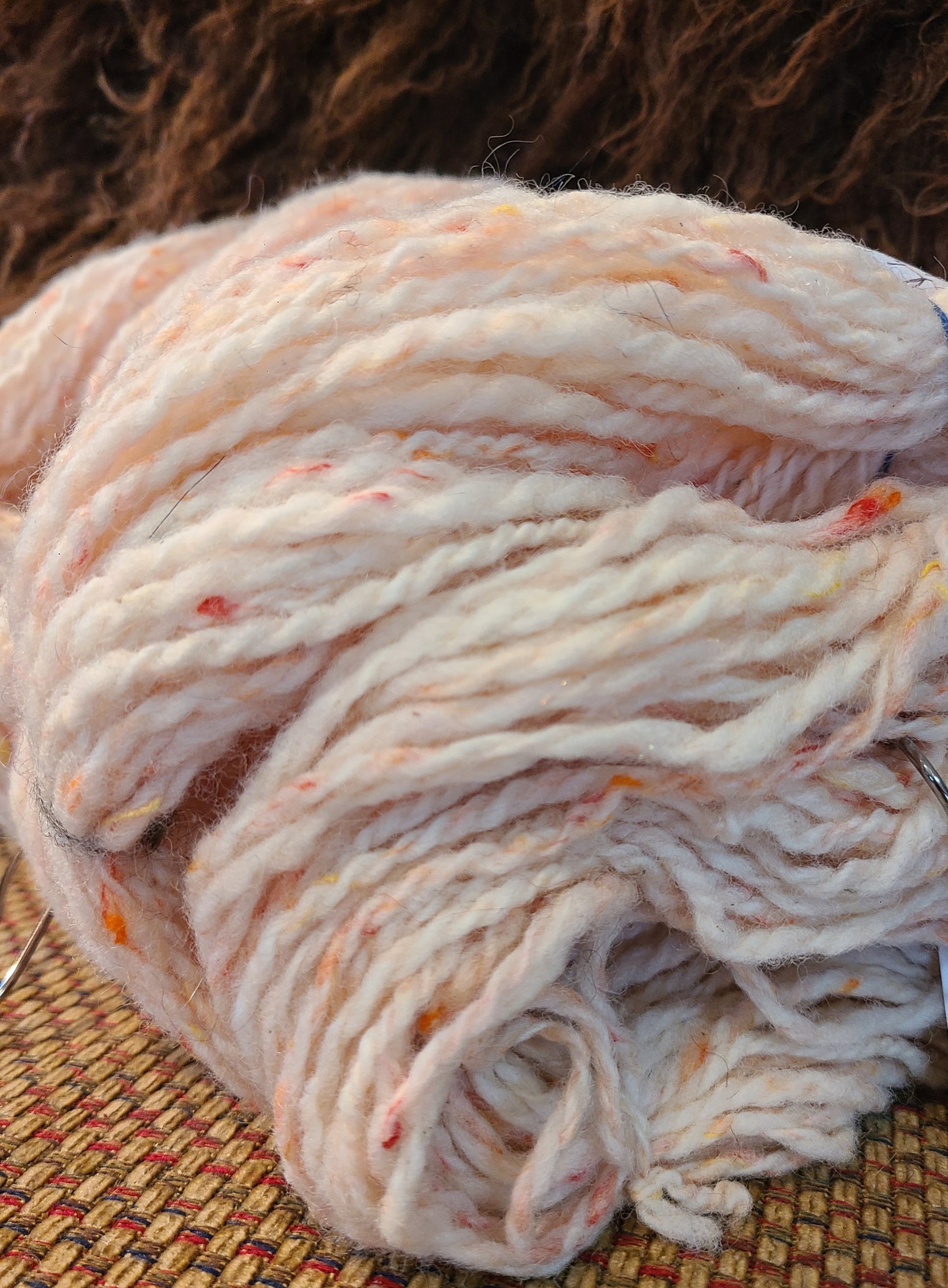 Handspun Shetland Recycled Silk -Glitz 8.9 ounces- 161 yards