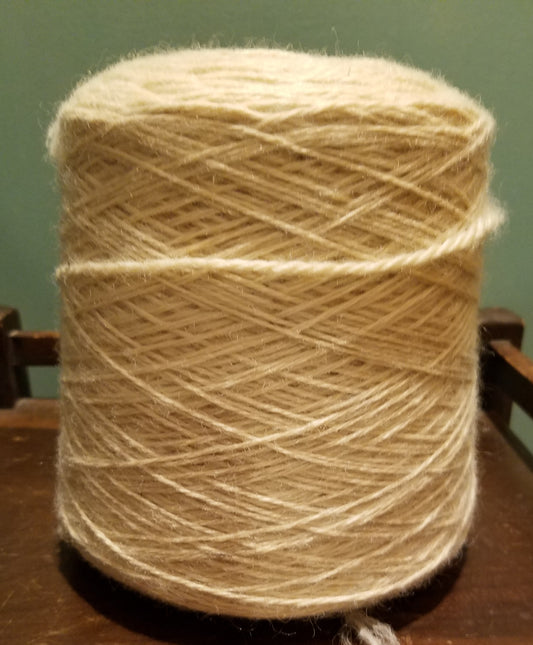 Yarn White Romney 3-ply Rug Warp Worsted Yarn- Cone
