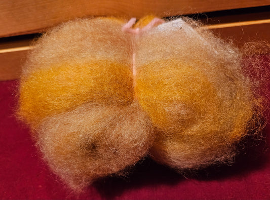 Roving RLS-3 100% Romney Lamb Marigold/Dahlia Swirl -.6 ounces