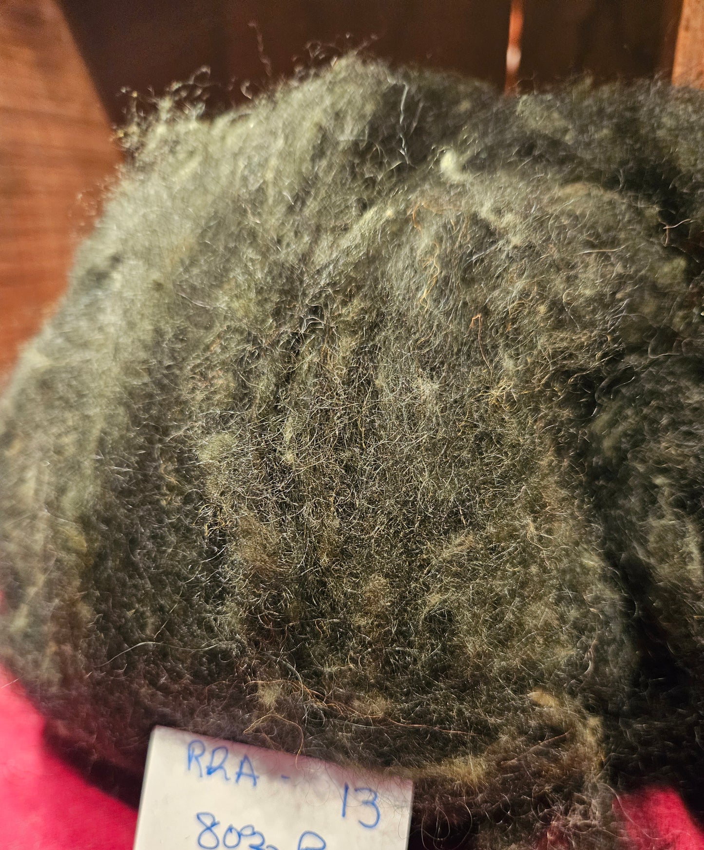 70/30 Roving RRA-13 - 70% Romney 30% Angora Forest Green -2.6 ounces