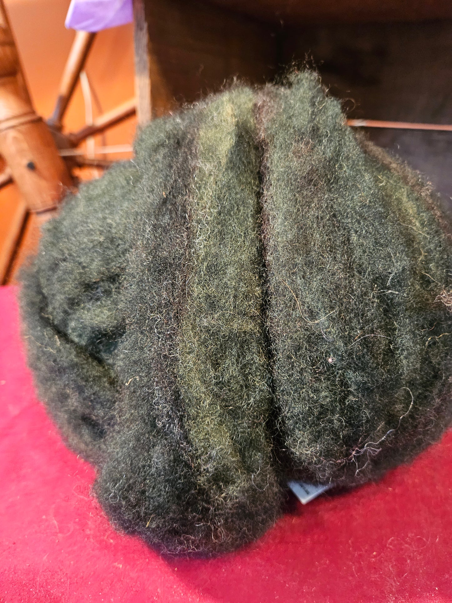 Roving RDFS-17 Forest Green 100% Romney 3.7ounces