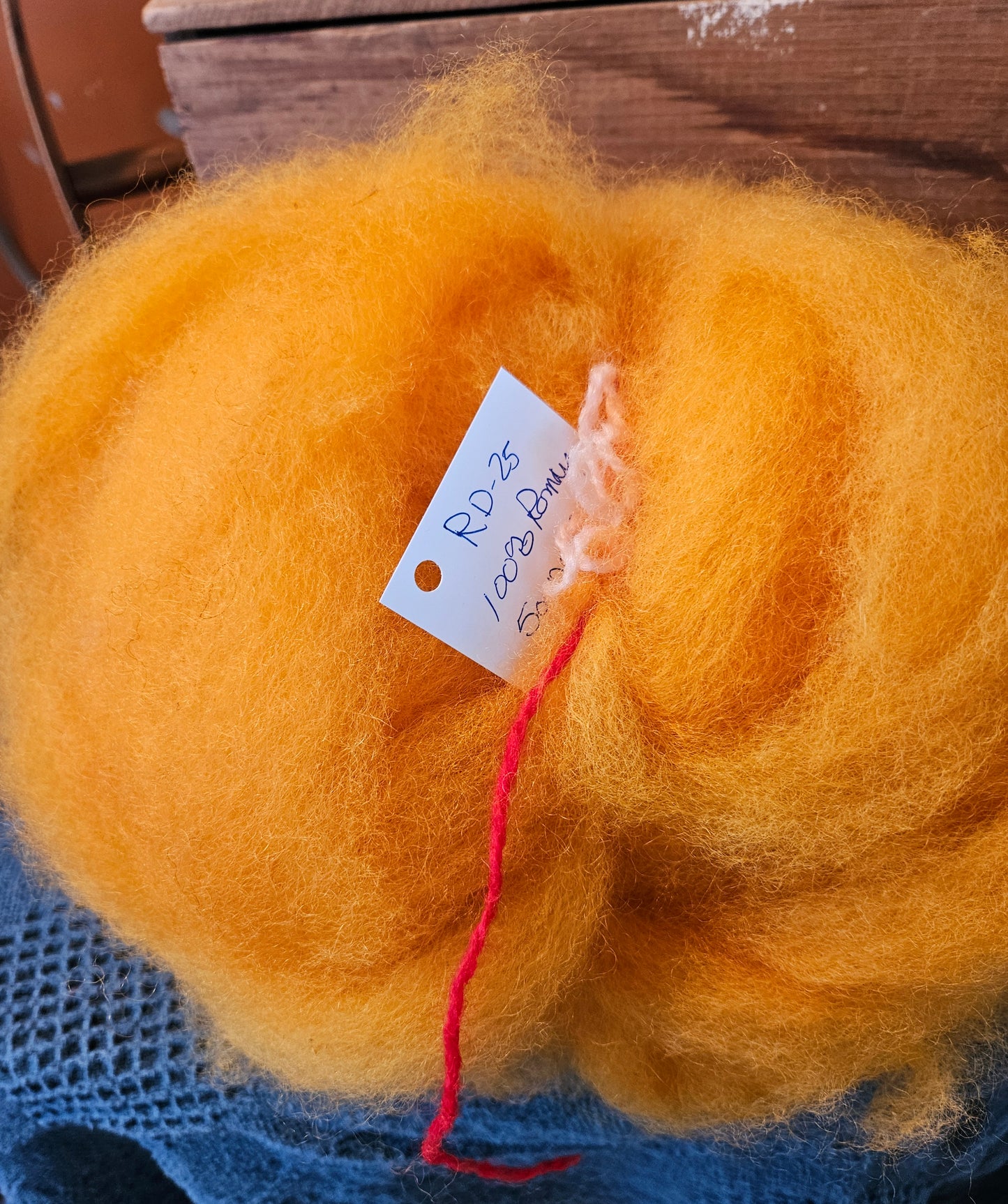 Roving Dahlia 100% Romney - RD-25 -5 ounces