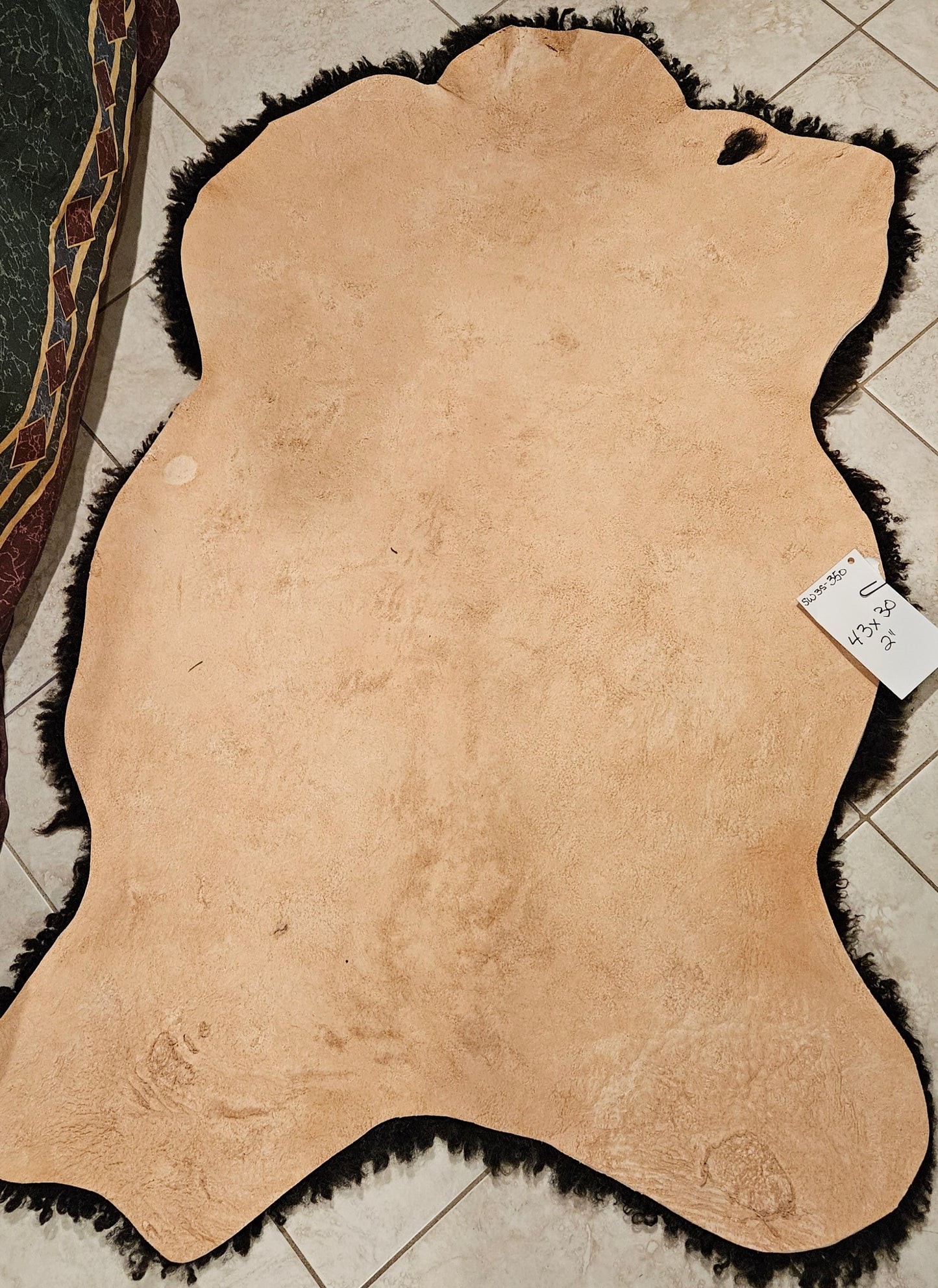 Sheepskin SW3S-350 Black Romney Sheepskin 43 x 30