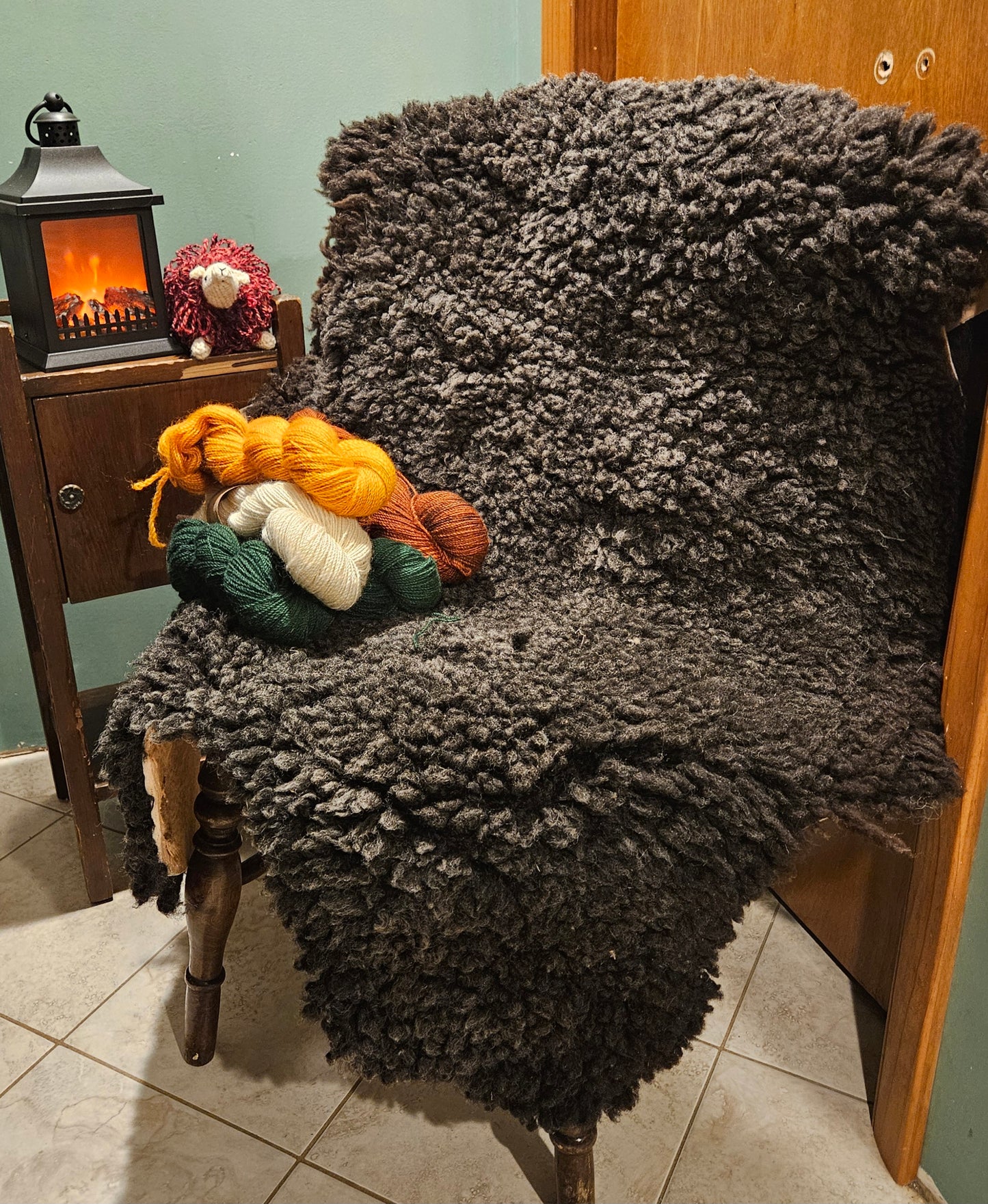 Sheepskin SW3S-350 Black Romney Sheepskin 43 x 30