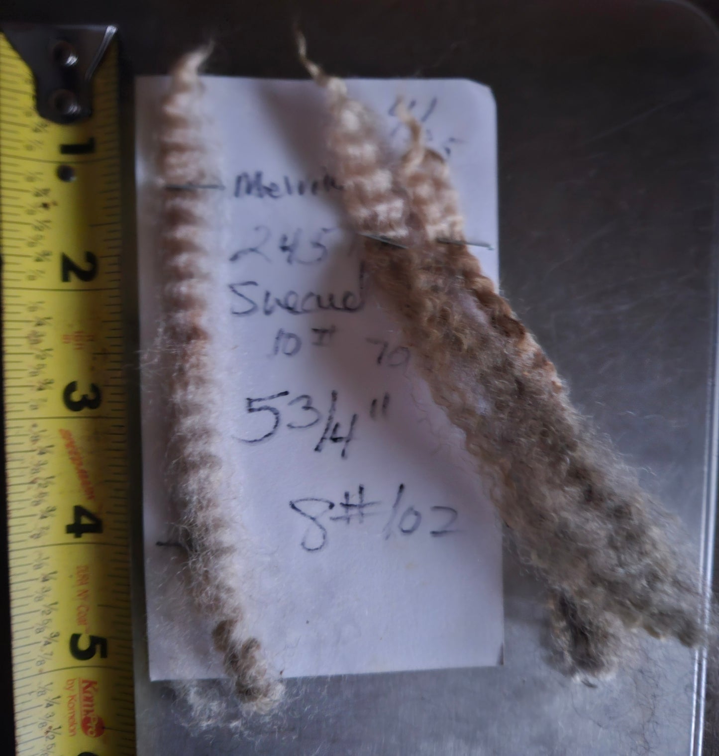 Raw Romney Fleece Silver Ewe- 3LS "2451"