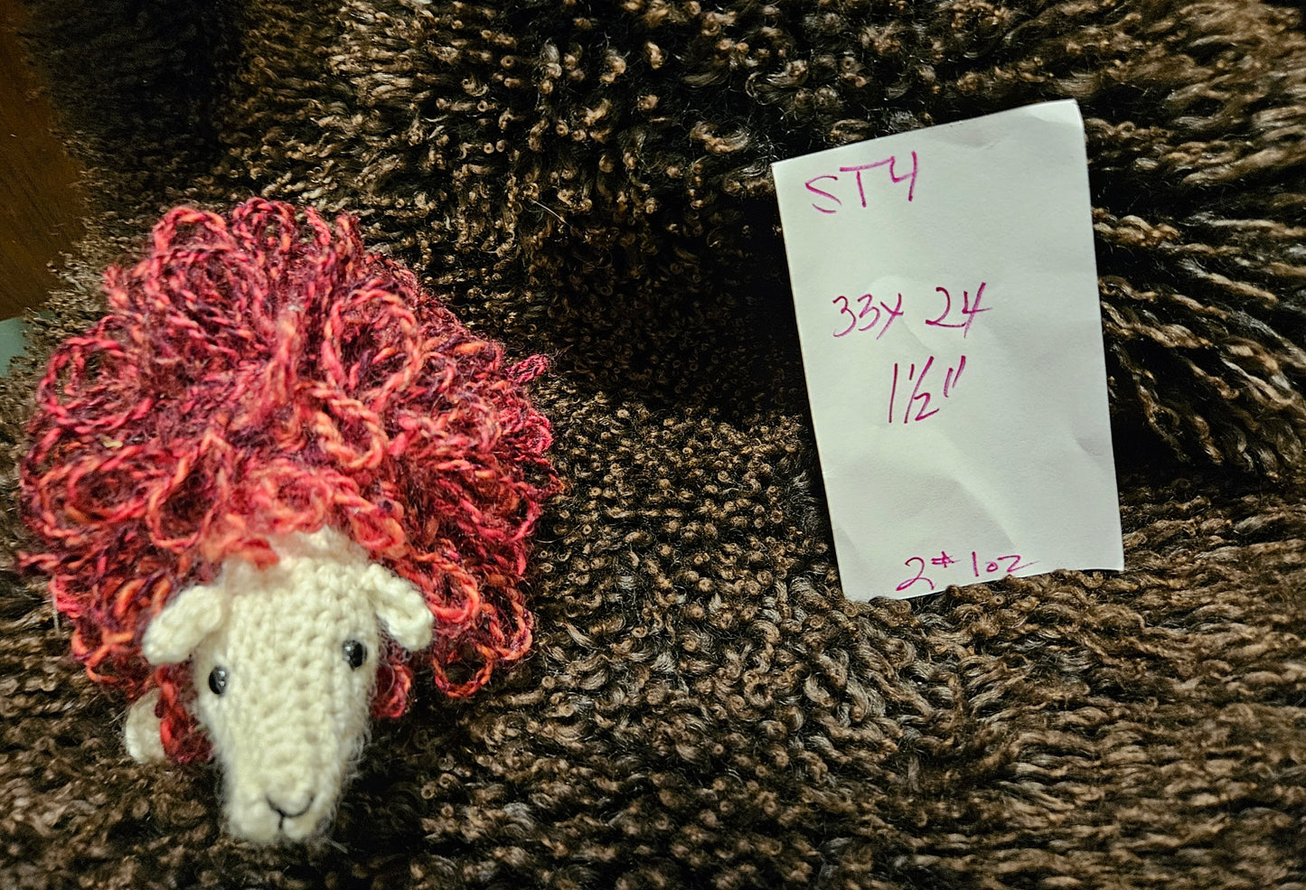 Sheepskin Dark Gray Soft Romney ST4-30033 x 24