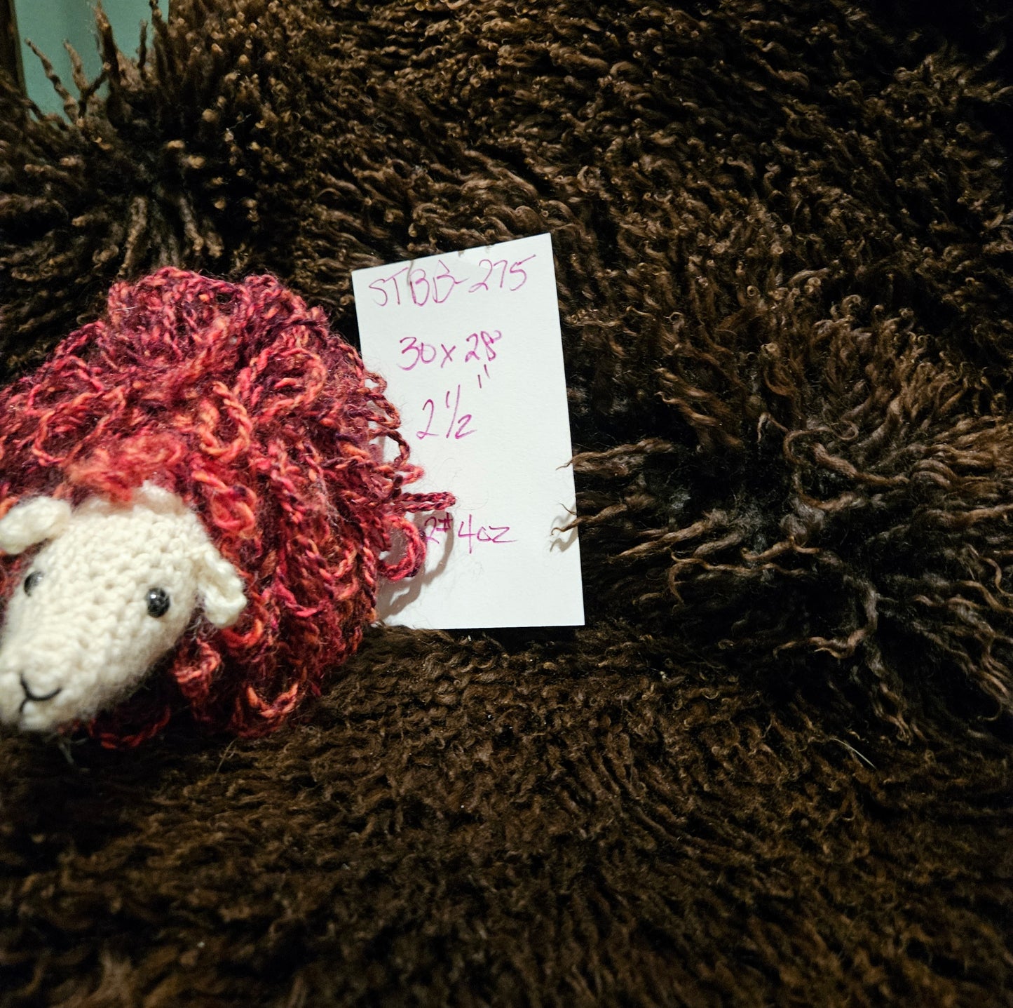 Sheepskin Dark Gray Soft Romney STBB-250-250