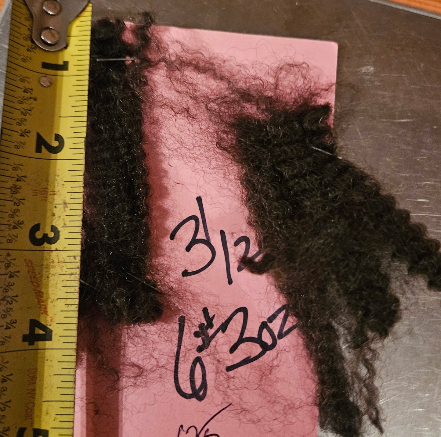 Raw Fleece Romney Black Yearling ECChamp