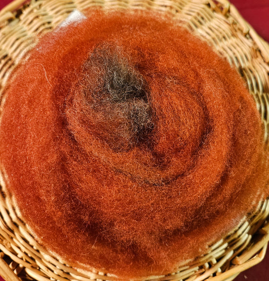 BRoving Rust Swirl 100% Romney RRBS-3 0.5 ounces