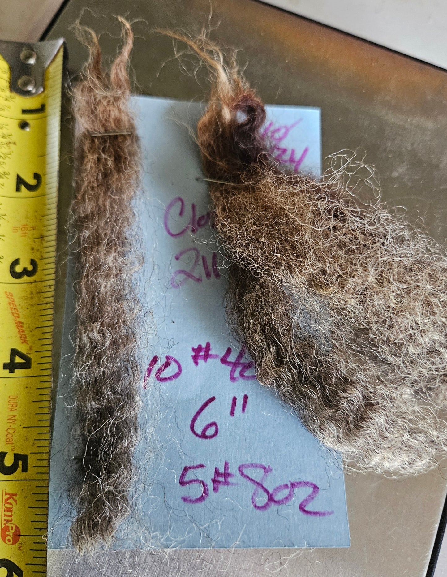 Raw Fleece Silver/Gray Romney 3LThe Clown
