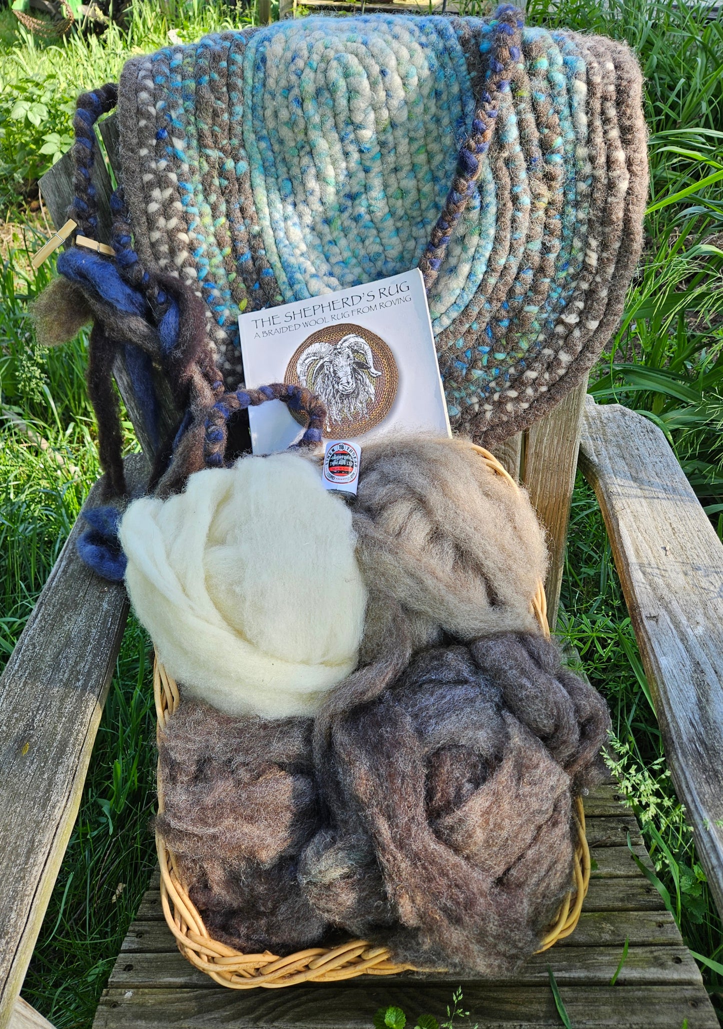 Braided Rug Kit #1 Gray-Silver -White