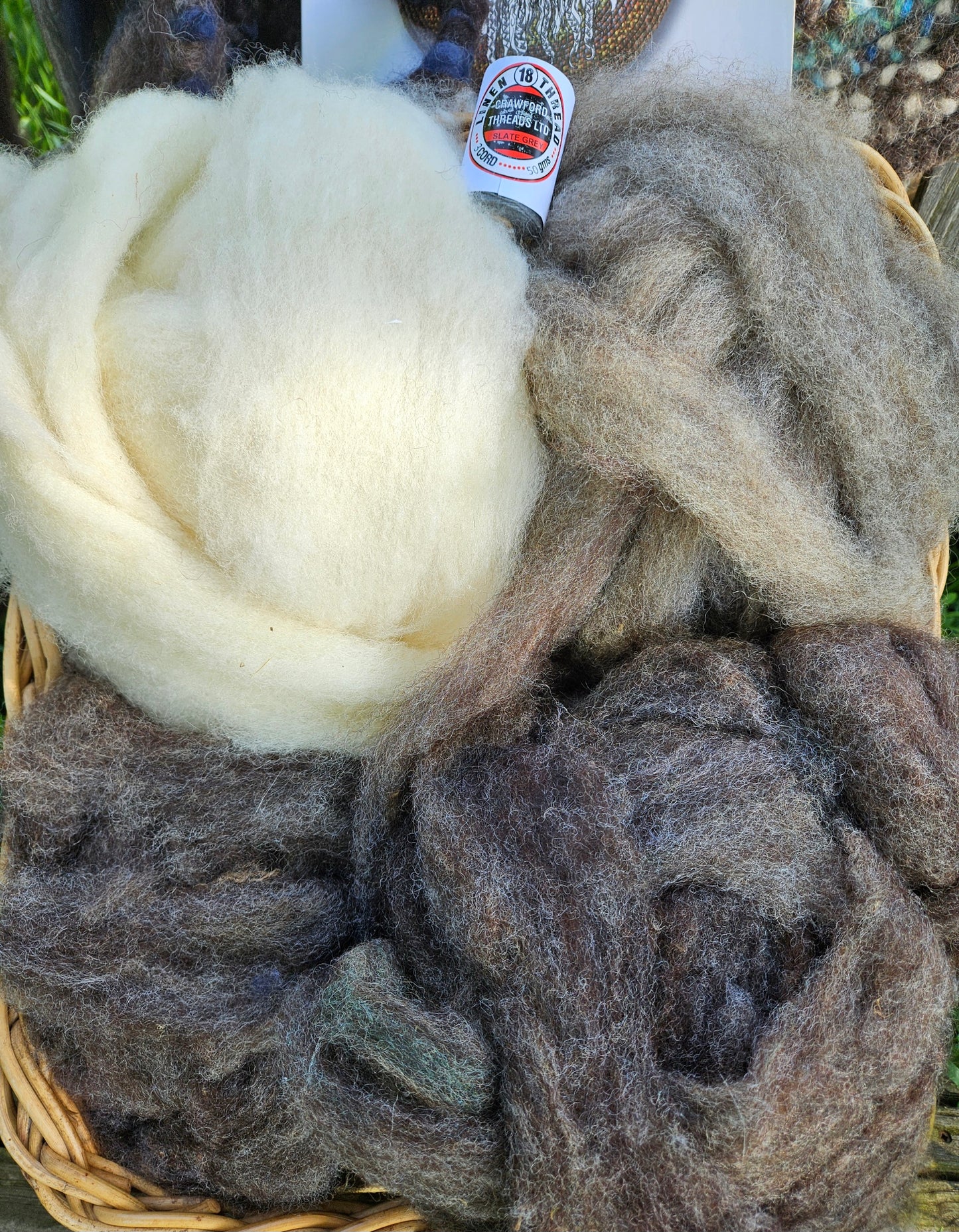 Braided Rug Kit #1 Gray-Silver -White