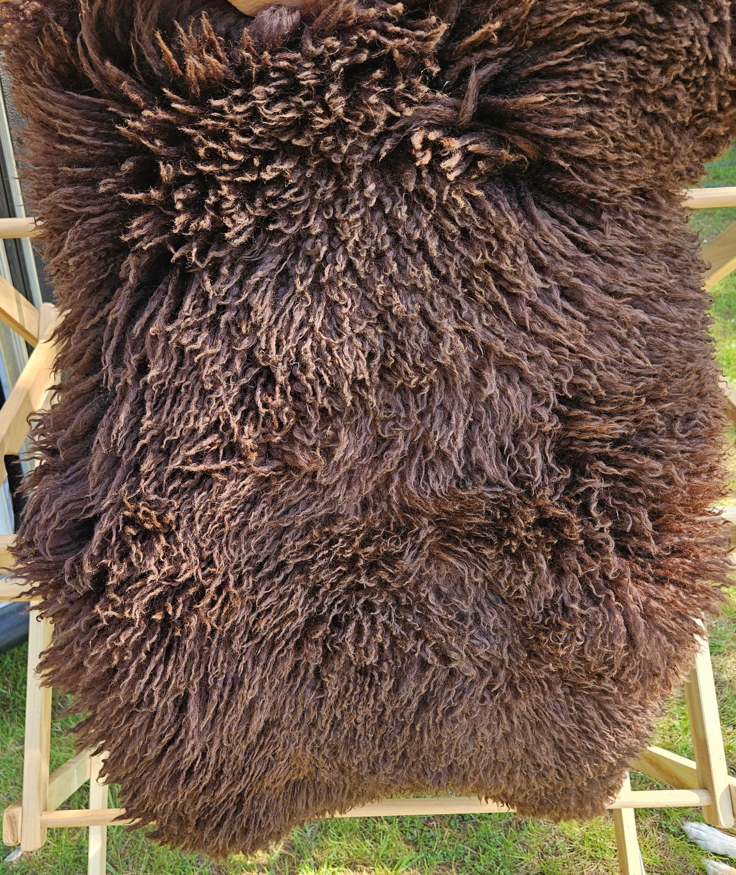 Sheepskin Chocolate Romney STBL325 29 x 26.5"