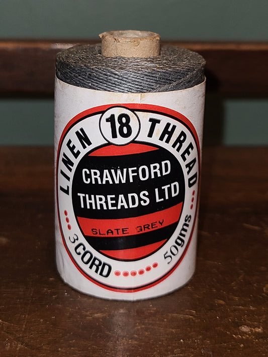 Waxed Linen Thread - Gray - Thread for Braiding Rugs